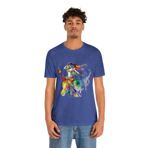 Rainbow Belly Dancer in Motion - Short Sleeve Tee